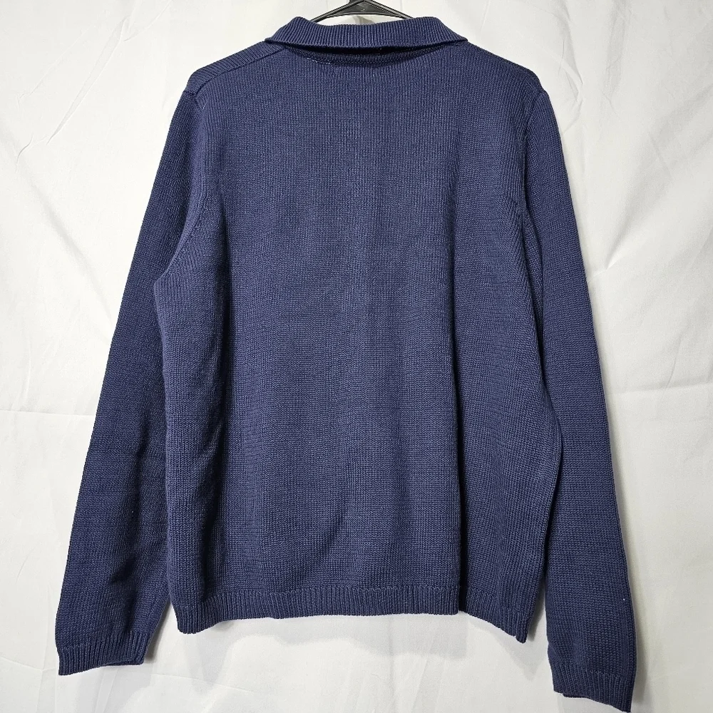 Tian Collection knitted L front Zipper sweater cotton